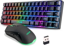 CHONCHOW 60% Wireless Gaming Keyboard and Mouse Combo,LED Backlit 