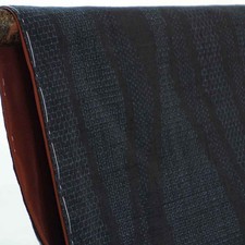 Tsumugi Silk Recycled Kimono Navy Kikkou Hexagon Pattern, Unused
