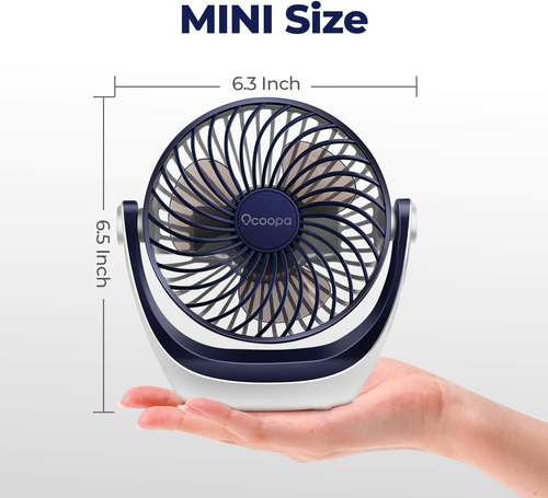 Ventilatore Da Tavolo,Mini Ventilatore Usb,Con Forte Flusso D'Aria E Funzionamen - Foto 6 di 12