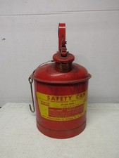 Justrite Metal Fuel Safety Gas Can 1 Gallon Type I/1 Screen-Great Condition