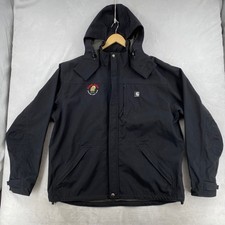 Carhartt Waterproof Breathable Mens Work Jacket XL Tall Black J162 Custom Logo