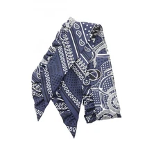HERMES Twilly Eperon d Or Bandana Scarf Apparel Silk White Women s Navy Black Wh