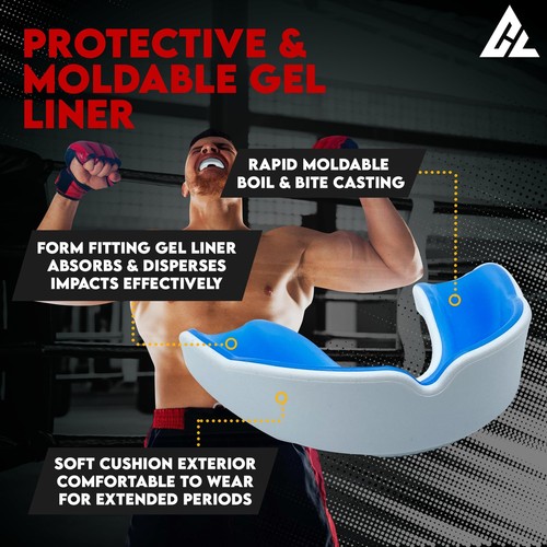 Moldable Adult Sports Mouth Guard w/Vented Case | Breathable Custom Fit Mouth... - Picture 4 of 6