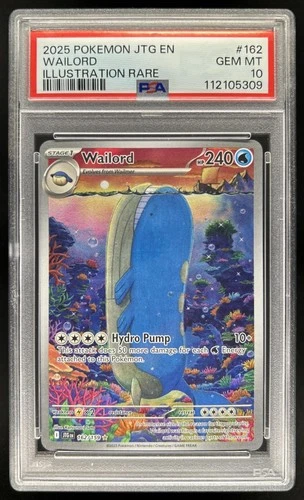 2025 Pokemon Journey Together Wailord #162/159 PSA 10 GEM MINT