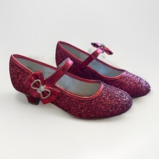  Wizard of Oz Dorothy Red Glitter Shoes Halloween Costume Womens Size 6 Kids 4