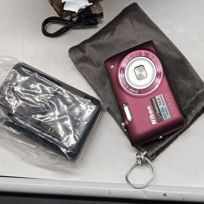 Nikon COOLPIX S4100 Digitalkamera, Lila 14 Megapixel, Blitzfehlfunktion，95% neu