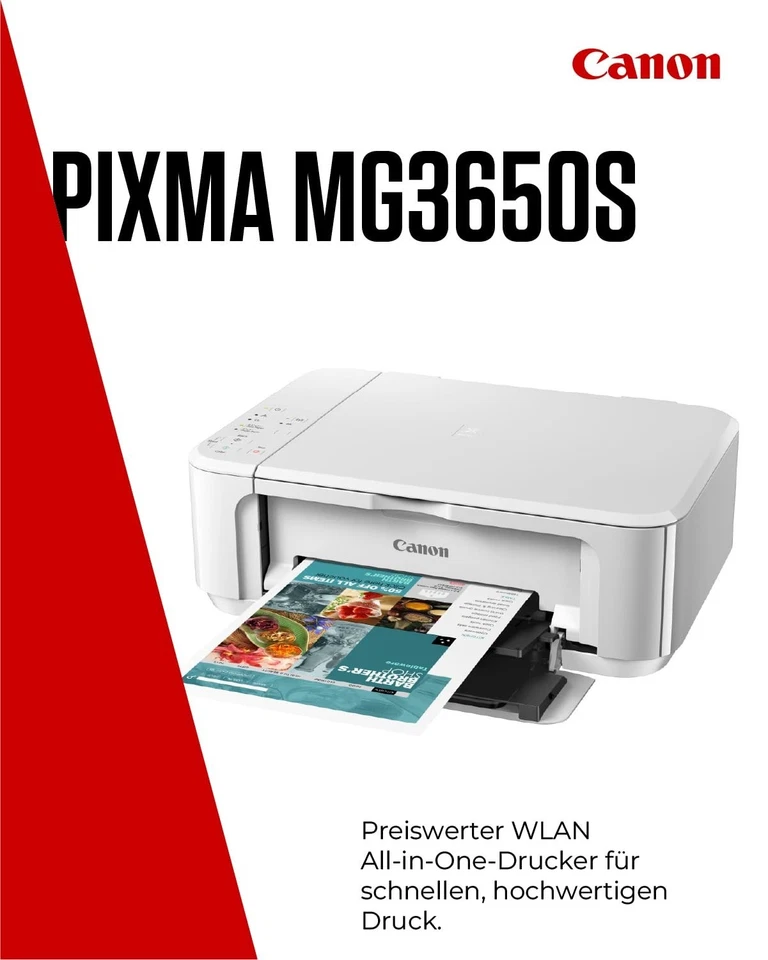 Canon PIXMA MG3650S stampante multifunzione a getto d'inchiostro - bianco - Immagine 3 di 4