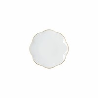 Rosenthal Teller Sonetto Oro Flach Speiseteller Servierteller Weiß-Gold 15 Cm
