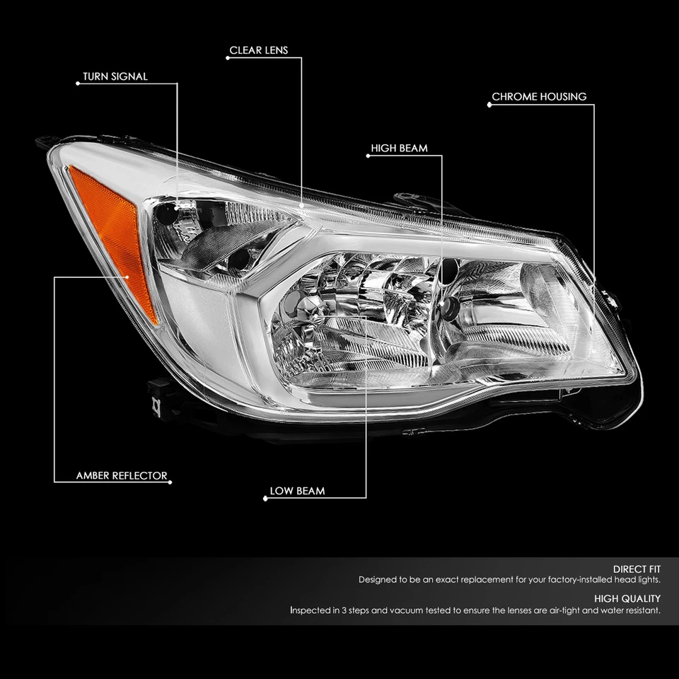 PARA 14-16 SUBARU FORESTER LADO DIREITO DO PASSAGEIRO LÂMPADA DE FAROL ESTILO OE SU2503145 - Imagem 2 de 4