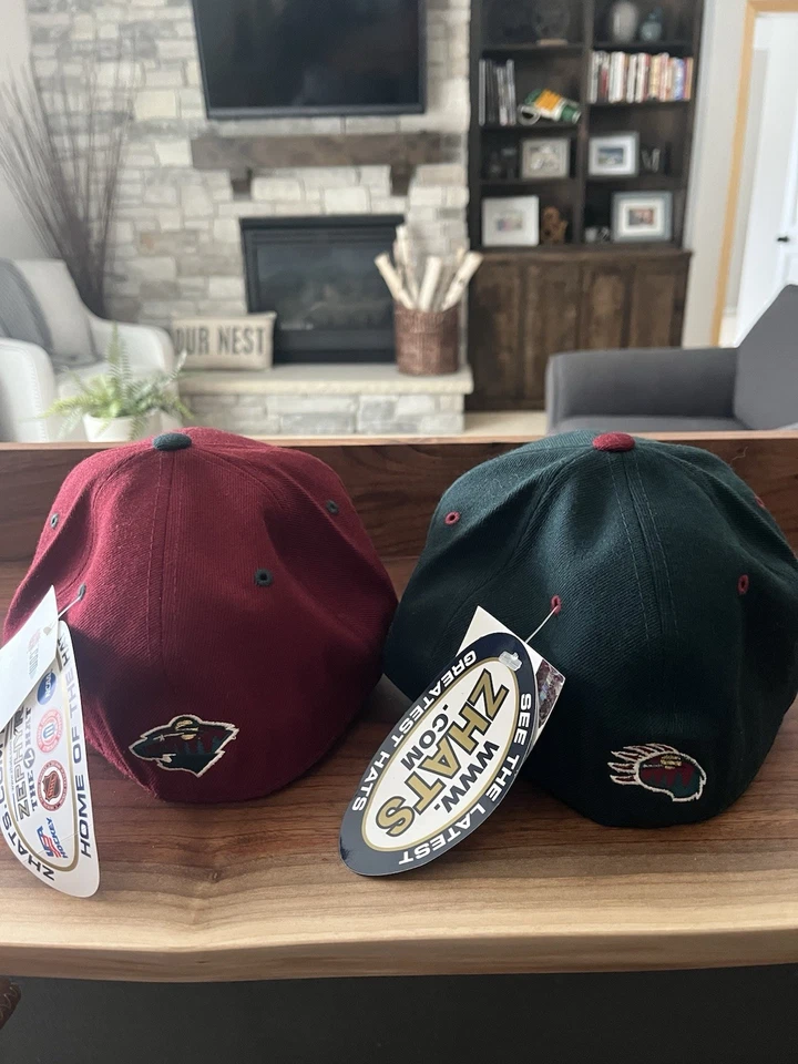 Minnesota Wild Original/Retro Hockey Hat (Red 7 1/4 or Green 7 1/8) - Image 2 of 4