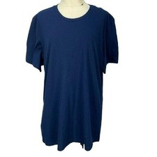 Adidas Amplifier Tee XLTG Navy Blue Cotton Crewneck T-Shirt Mens Casual