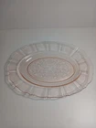Vintage Pink Depression Glass Serving Platter. American Sweetheart  1930s.