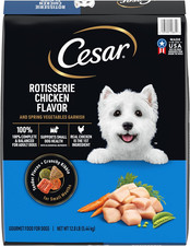 Cesar Small Breed Dry Dog Food for Small Dogs, Rotisserie Chicken Flavor and Spr
