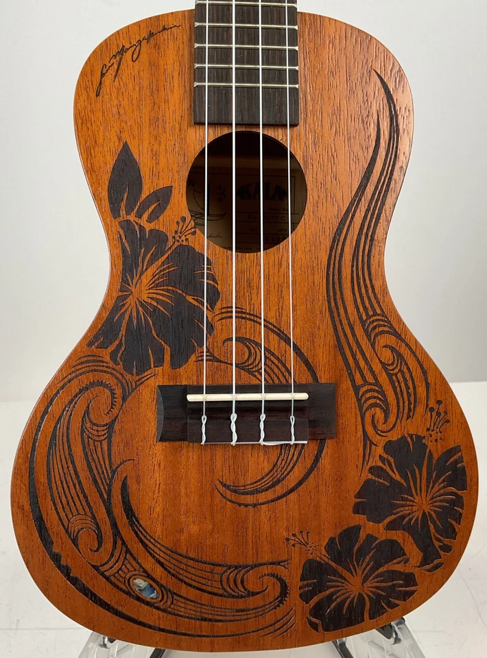 Kala Voyage Collection Unity Concert Ukulele - Maori Design - Impacted Edge - Image 3 of 4