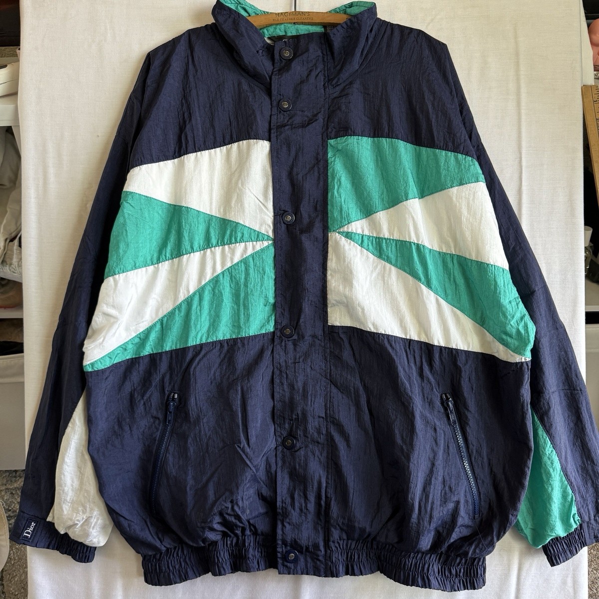 80s〜90s Christian DIOR マウンテンパーカー 希少 フード有 Vtg 80s 90s Christian Dior Monsieur Men's Windbreaker XL