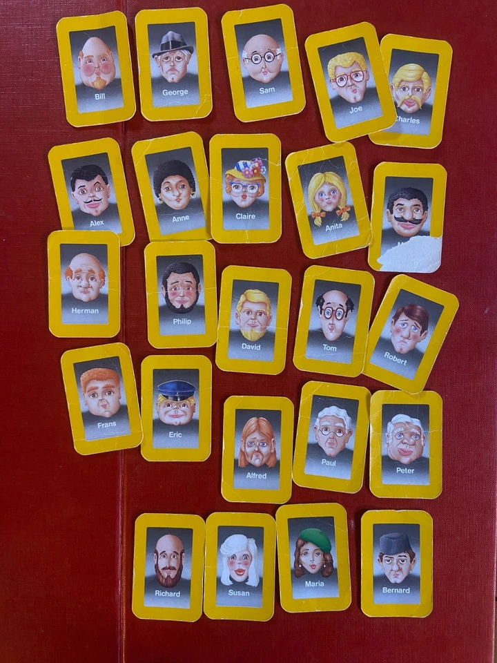 Indovina chi? MB Gioco tavola quasi completo visi misteriosi jack vintage - Immagine 4 di 4