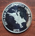 1975 San Antonio Stock Show & Rodeo Vintage 1 Oz .999 Fine Silver Round Proof