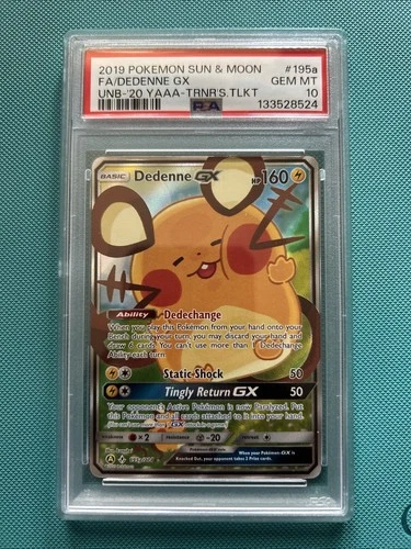 PSA 10 Dedenne GX 195a/214 Trainer Toolkit Alternate Alt Art Pokemon Sun & Moon