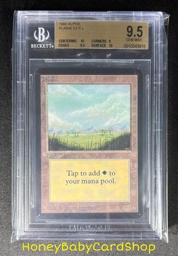 MTG Limited Edition Alpha 1993 Plains (B) BGS 9.5 GEM MINT Old School 93/94 - Picture 6 of 6