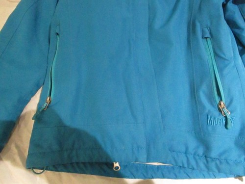Marker Aqua Removable Hood Size 4 Women's Zipper Jacket With Wind Shield NWOT - Picture 11 of 14