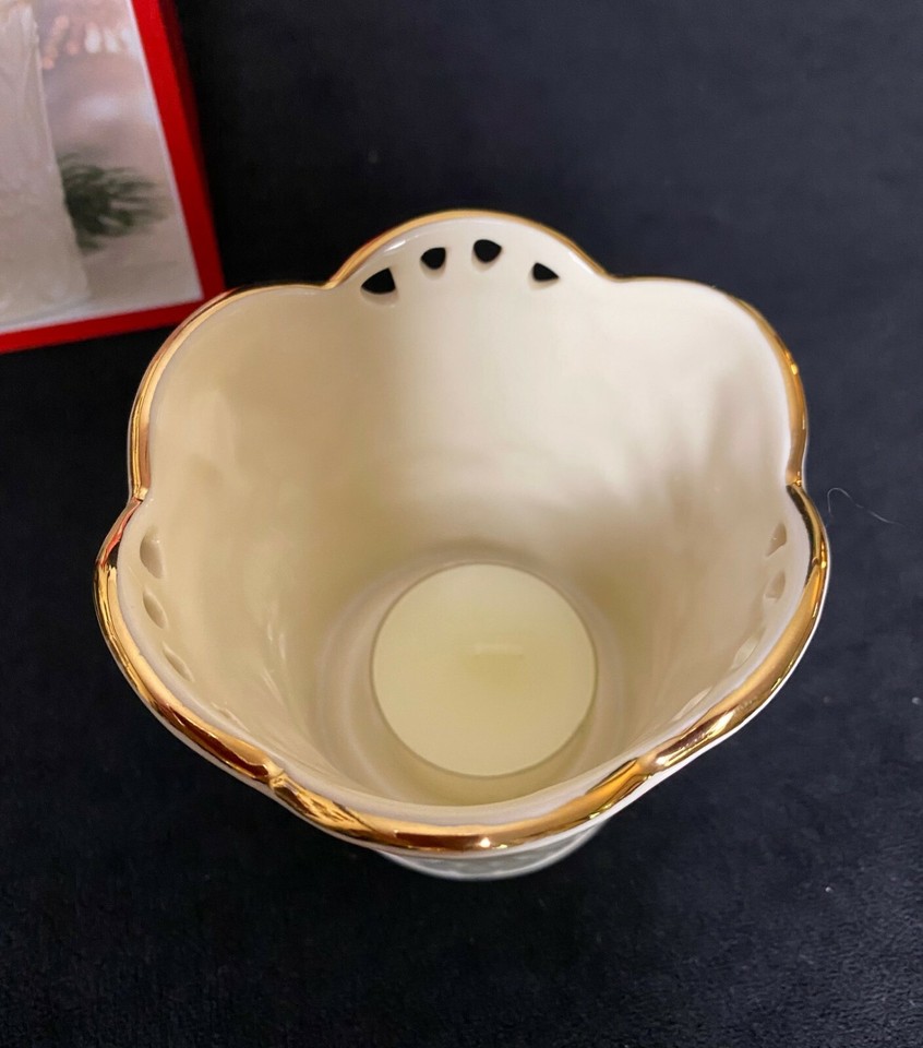 LENOX American by Design "MERRY LIGHTS" Porcelain Angel Votive Tealight