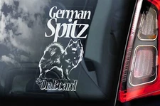 German Spitz Sticker, Car Window Decal, Pet Dog Owner Gift Sign Idea - v123