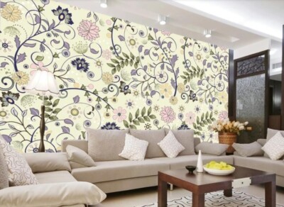 3D Pink Petals Leaves G13447 Wallpaper Wall Murals Removable Self-adhesive Honey
