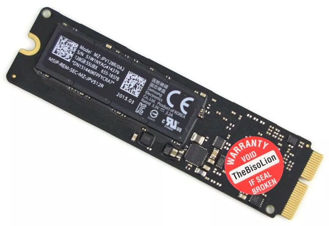 Samsung 128GB PCIe SSUBX SSD Macbook Pro A1502, A1398 MacBook Air A1465,  A1466