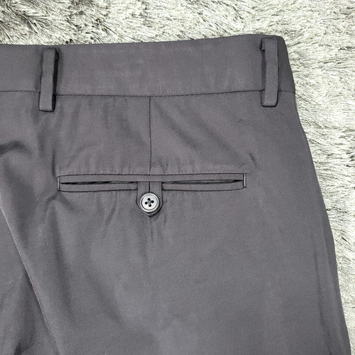 Theory Dress Pants Mens 34 X 34 Black Formal Straight Pockets Mid Rise Viscose - Picture 19 of 21