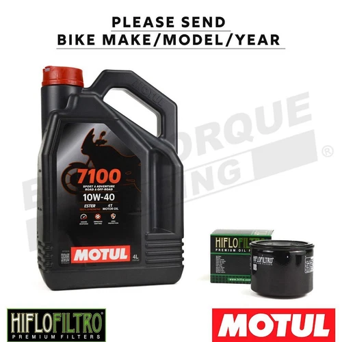 Motul 7100 4T 10W40 Motorcycle Engine Oil 10W-40 4 Litres 4L + Free Oil Filter