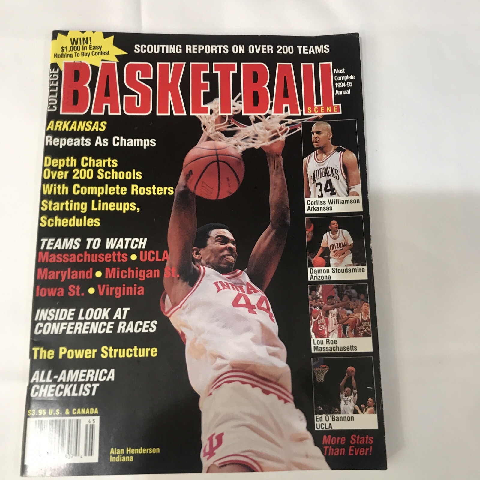 1994-1995 College Basketball Scene Alan Henderson, Ed O’Bannon (MH221)