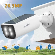 Wireless Solar Battery Powered Wifi Home Security Camera Outdoor IR AI Detection