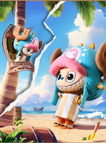 POP MART MEGA LABUBU 400% Tony Tony Chopper Limited Edition FIGURE IN BOX - Picture 7 of 12
