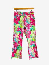 VTG Lilly Pulitzer Pants Sz 0 Tropical Birds Cacatua Print Ankle Straight Leg