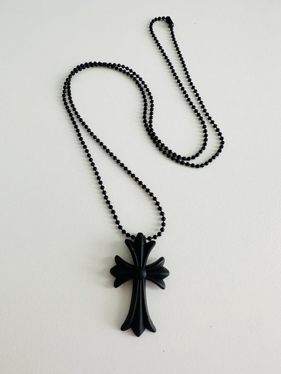 CHROME HEARTS 20TH ANNIVERSARY SILICON NECKLACE BLACK CHROME HEARTS 20TH ANNIVERSARY SILICON NECKLACE BLACK