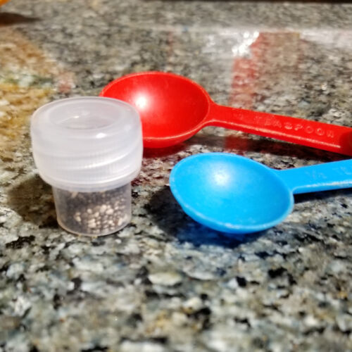 12 Super MIni Jars Clear Caps Container #2202 * Holds about Half a Teaspoon Tiny
