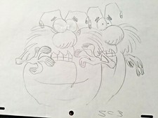 Vintage RAID Bug Spray TV COMMERCIAL Animation Production Pencil Drawing SC3 C15