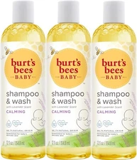 Burt's Bees Baby Calming Shampoo and Wash with Lavender, Tear-Free, 12 Fl oz 3PK