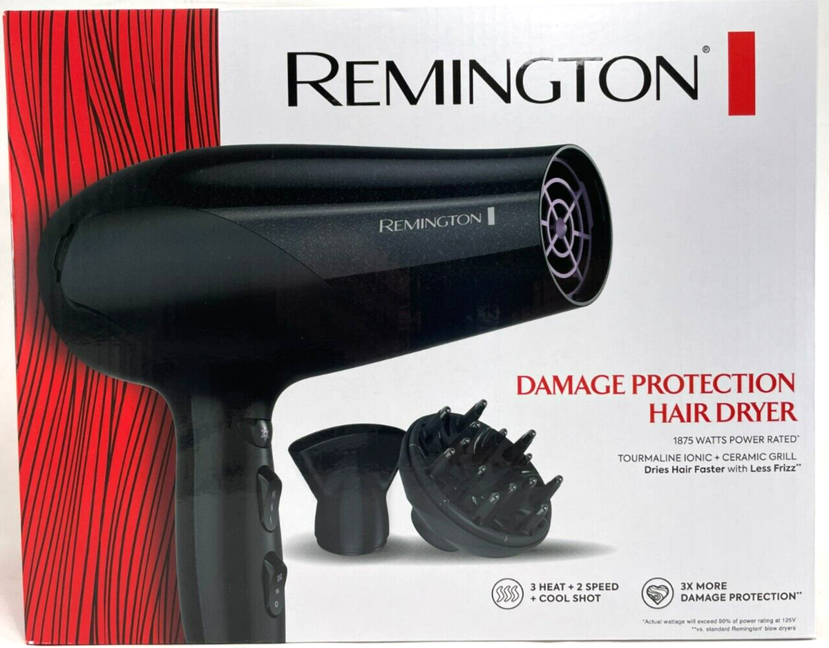 Remington D3193 High Speed Hair Dryer with Diffuser Black