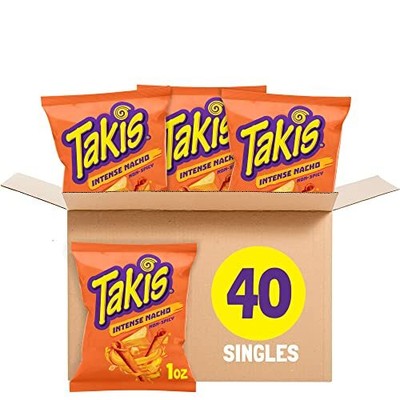 Takis Rolls Intense Nacho Nacho Cheese Flavored Rolled Cheesy Tortilla Chips ...
