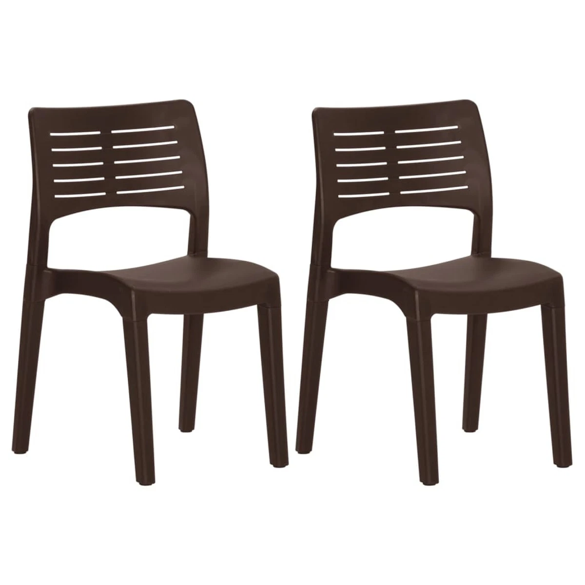 Garden Chairs 2 pcs Mocha Polypropylene E5R3 eBay