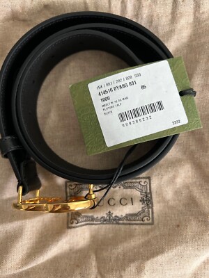 11940 - Gucci GG Marmont leather belt with shiny buckle 414516 95 38 GG Marmont belt with shiny buckle in black leather | GUCCI® US main image 4