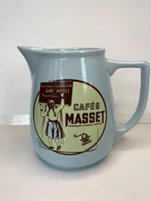 ROSANNA Ceramic Pitcher Cafes Masset Aqua Robins Egg Blue Cute Farmhouse