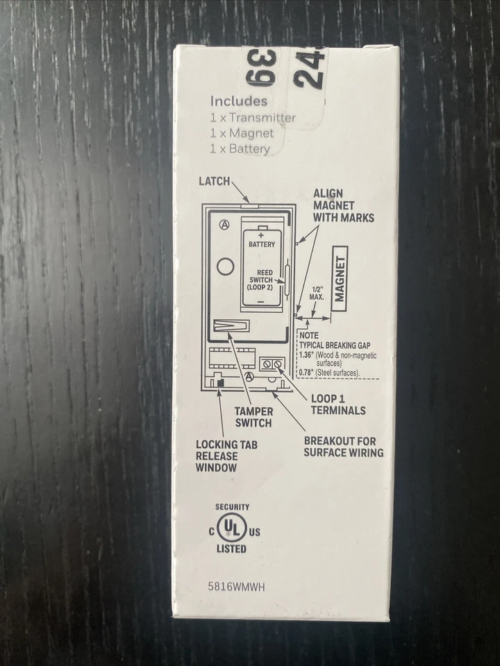 Brand new Honeywell Resideo 5816 x10 Wireless Door/Window Transmitter W Magnets - Image 4 of 4