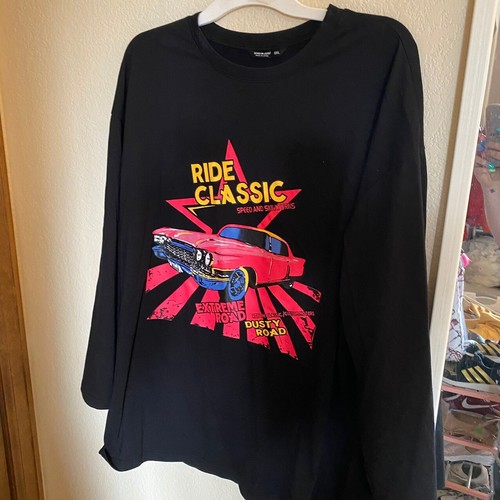 classic car long sleeve tee shirt shein 