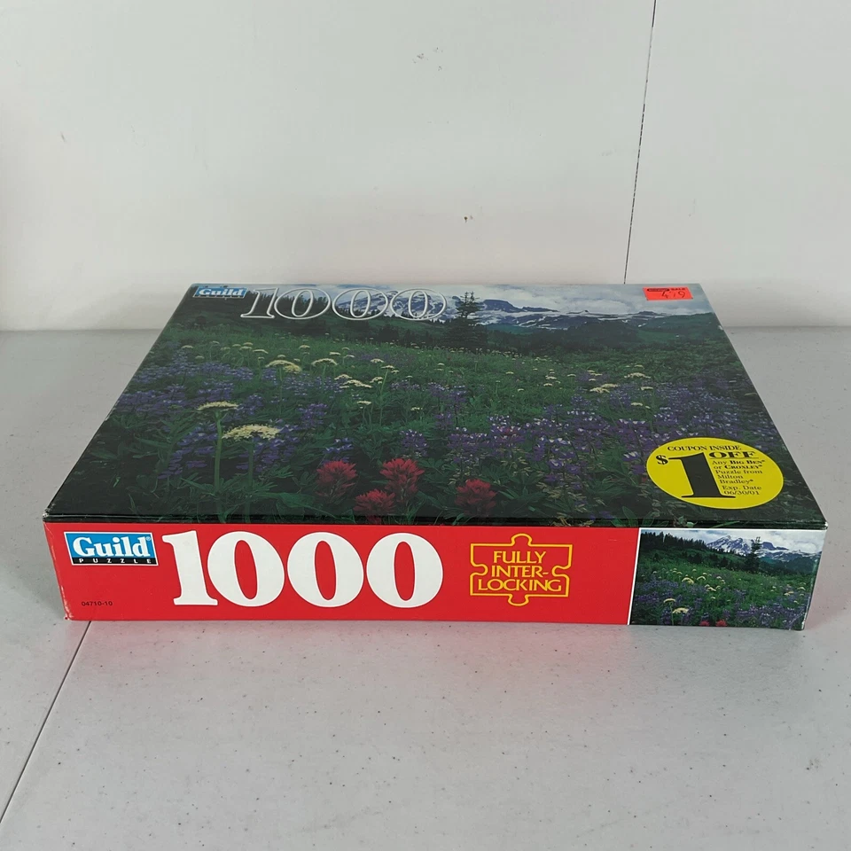 Rompecabezas de 1000 piezas Guild 1999 vintage Paradise Park Mount Rainer, WA nuevo sellado Foto 2 de 4