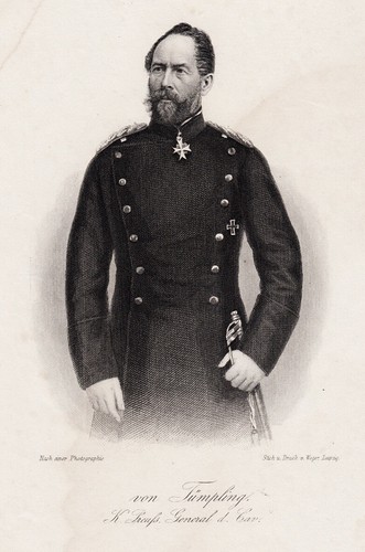 1890s GERMANY Prussian GENERAL of CAVALRY W von TÜMPLING Portrait Original GRAVE