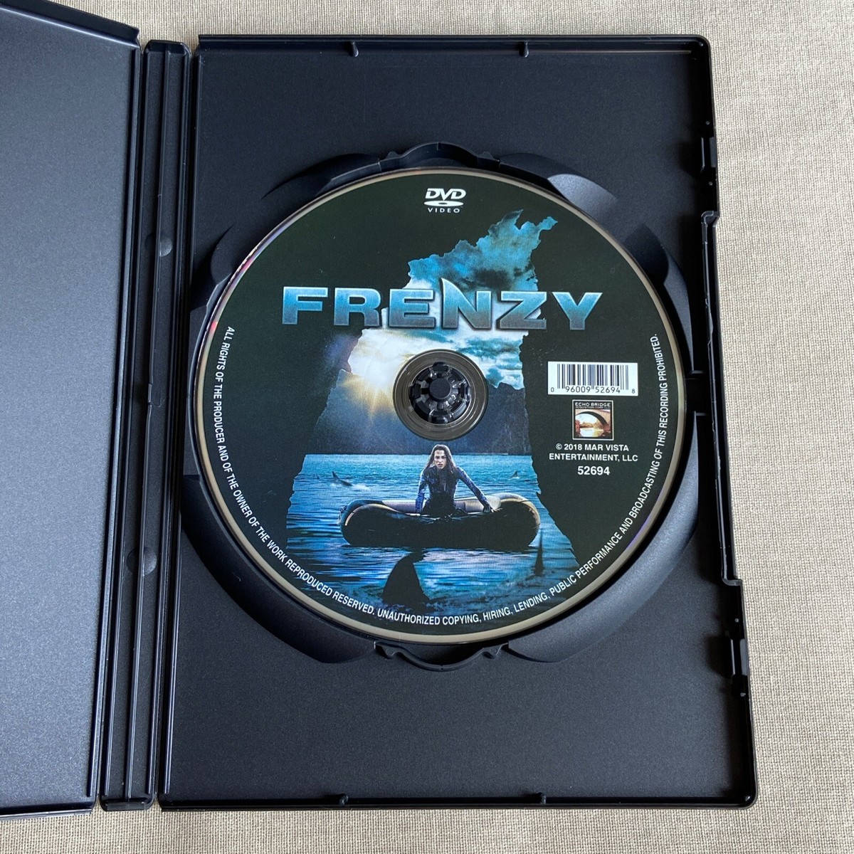 Frenzy (DVD, 2018) W/ Slipcover Killer Sharks Horror Aubrey