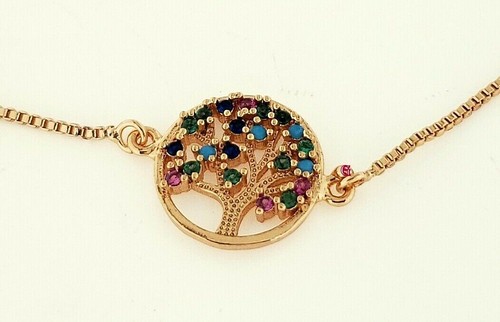 NEW CHAIN BRACELET TREE OF LIFE STYLE EXCLUSIVE ANTI ALLERGIC ROSE GOLD COLOR - Bild 4 von 4