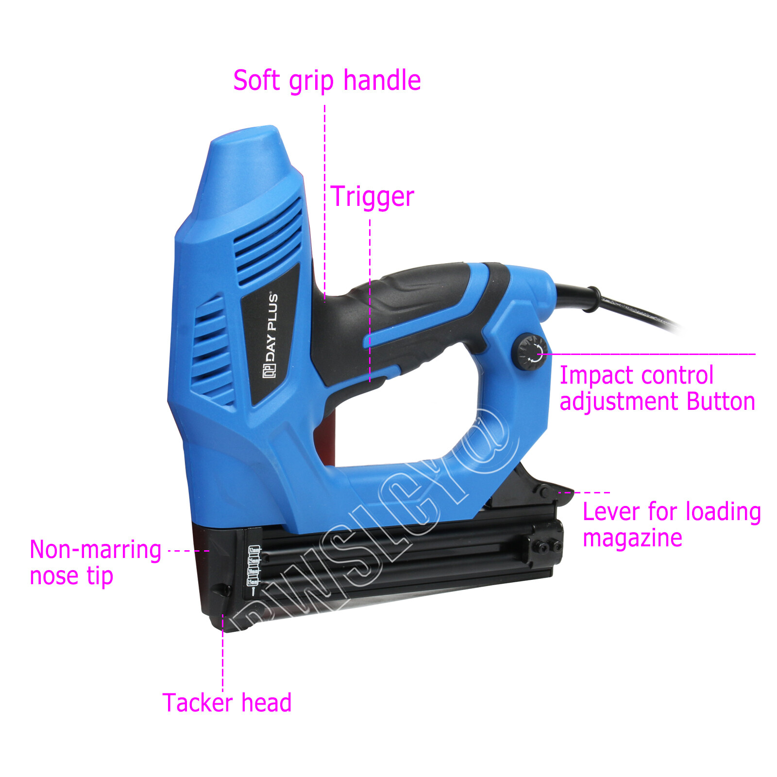 Professional 2in1 Electric Nail Gun Lightweight Brad Nailer Tacker High